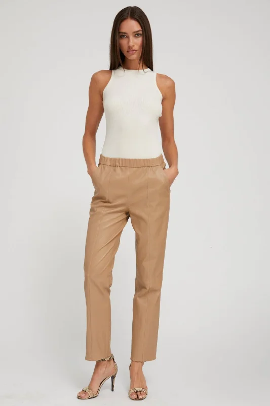 Desert Leather Sophia Pintuck Joggers