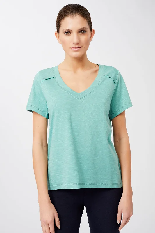 The New V-Neck (Seafoam), GOTS