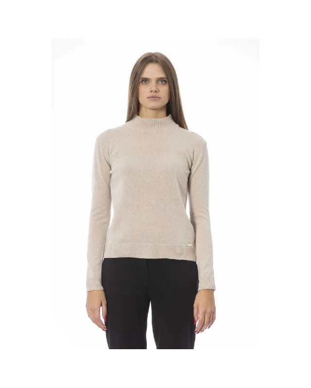 Baldinini Trend Women's Beige Fabric Sweater - M