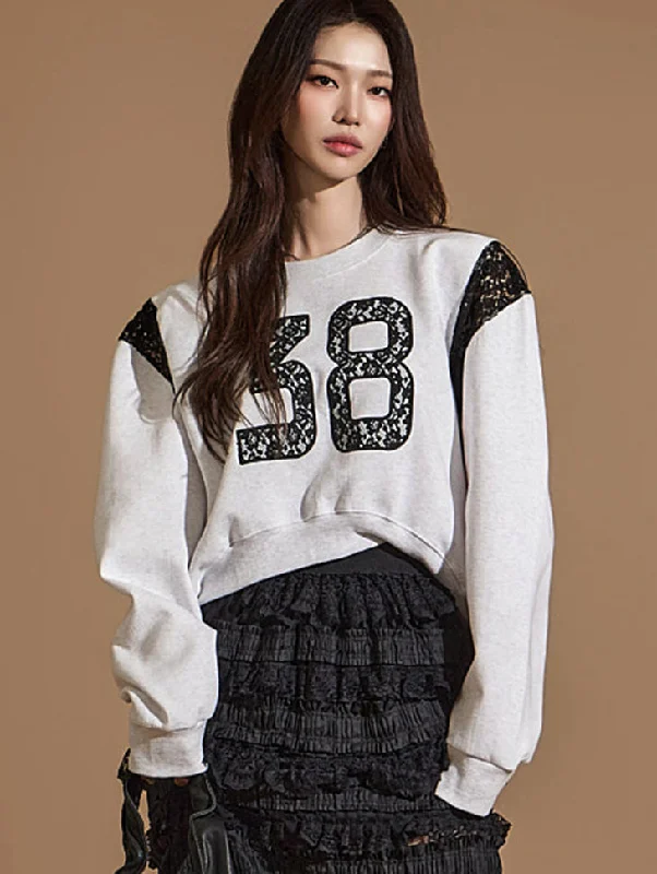 E3524 Lace Sweatshirt