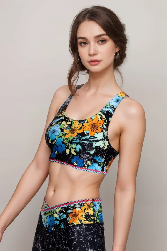 Johnny Was Bee Active Reversible Sports Bra A6323 Boho Chic