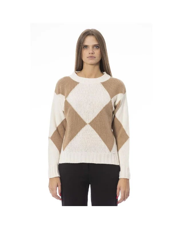 Baldinini Trend Women's Beige Wool Sweater - S