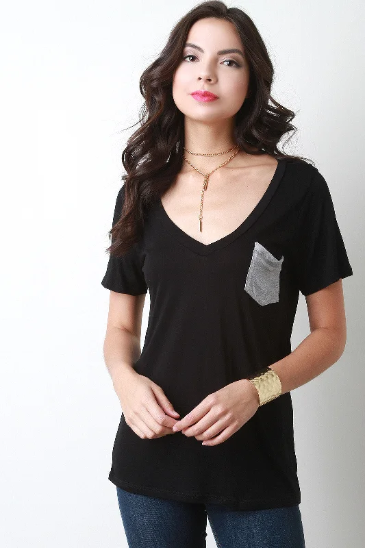 Feather Weight Pocket Tee Top