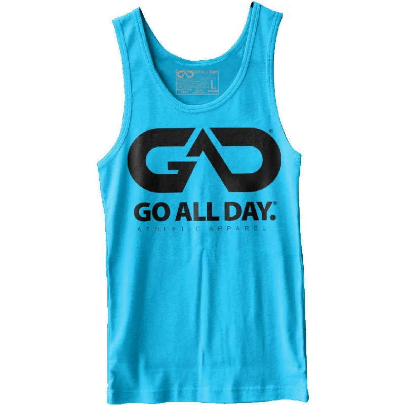 GO ALL DAY® Unisex Tank (Neon Heather Blue)