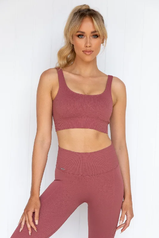 Pink Beat Ribbed Seamless Bra