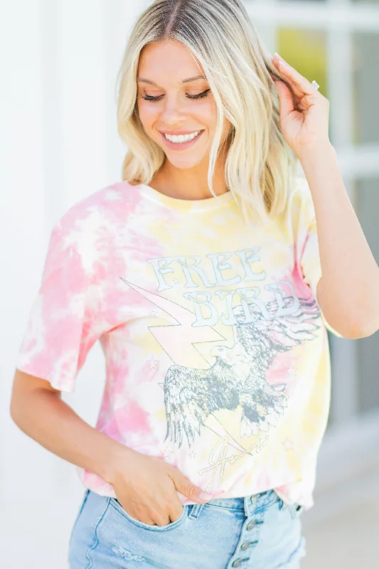 Free Bird America Yellow Graphic Tee