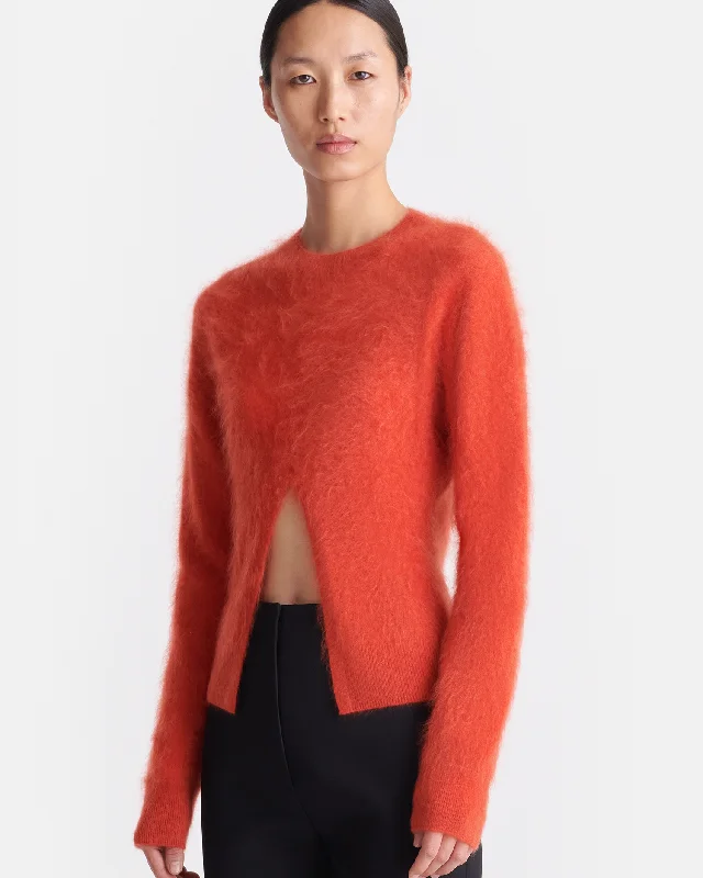 Kloe - Brushed Cashmere Sweater - Red