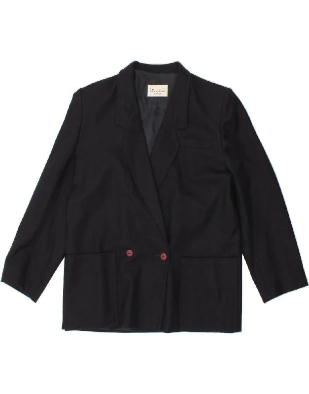 BRIAN TUCKER Womens Double Breasted Blazer Jacket UK 16 Large Navy Blue