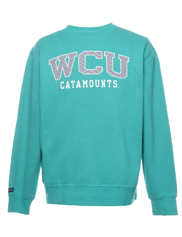 Turquoise WCU Catamounts Printed Sweatshirt - M