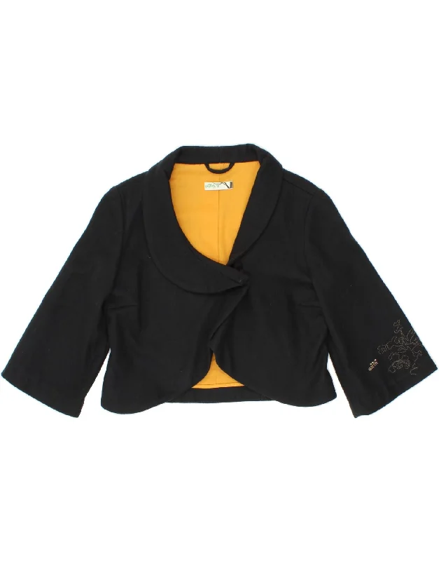 SKUNKFUNK Womens 3/4 Sleeve Bolero Jacket US 3 Small Black