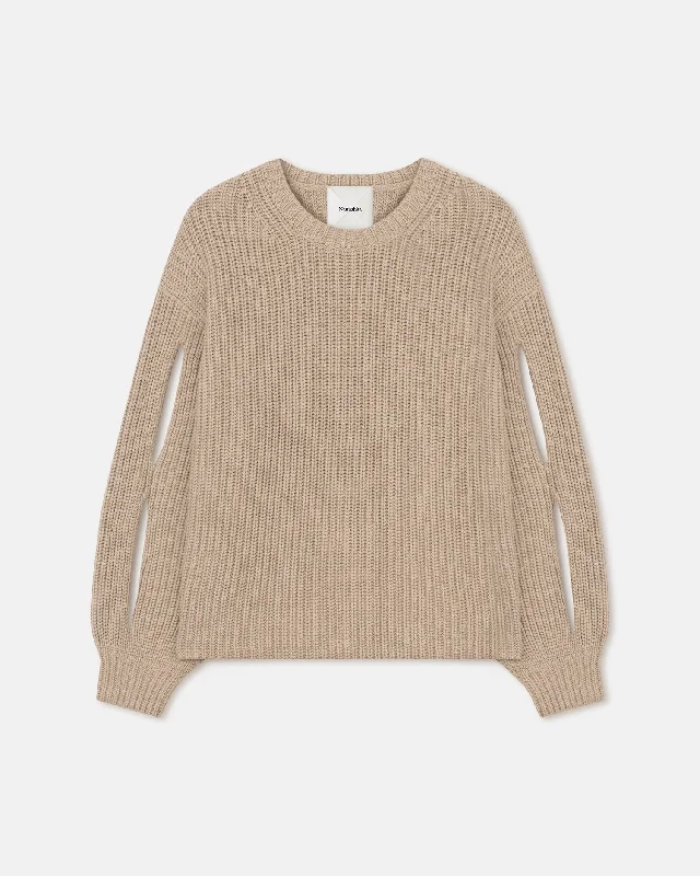 Jacint - Cashmere-Blend Sweater - Oatmeal