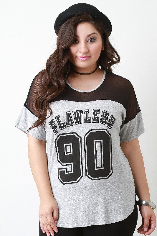 Flawless Mesh Yoke Graphic Tee