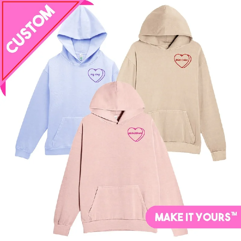 Make It Yours™ 'Candy Heart' Embroidered Stringless Hoodie