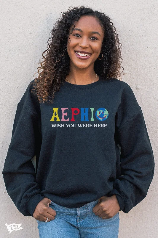 Alpha Epsilon Phi Wish You Were Here Crewneck