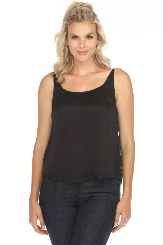 Johnny Was Jade Black Khay Viscose Cami Top L10824 Boho Chic *