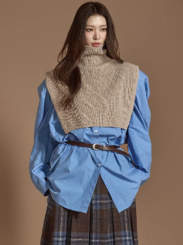 E2889 Turtleneck Knit Vest