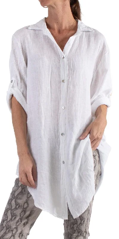 Trapani Button Down Linen Tunic