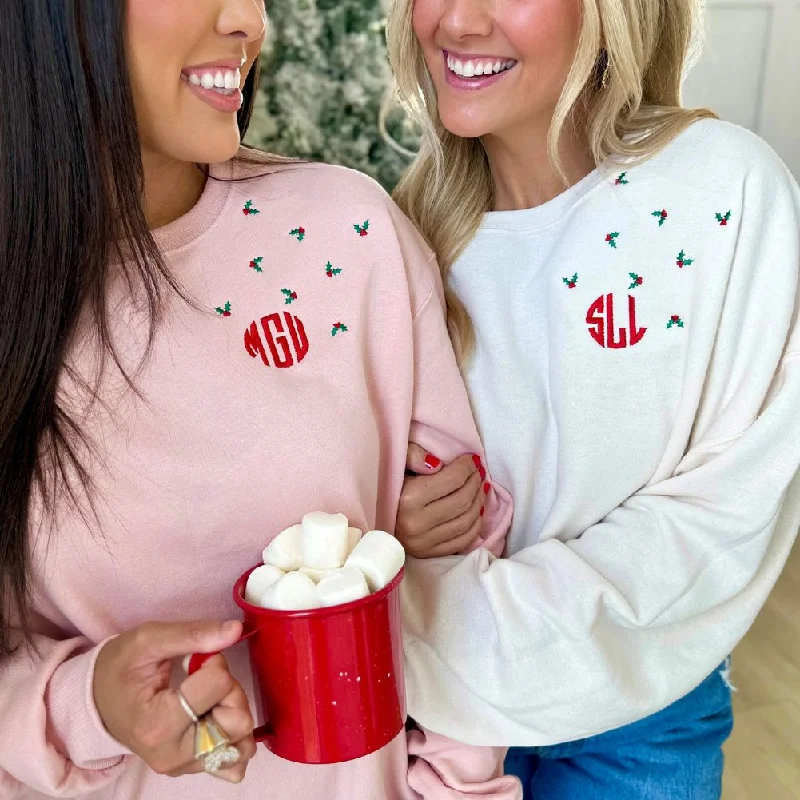 Monogrammed 'Tiny Holly' Crewneck Sweatshirt