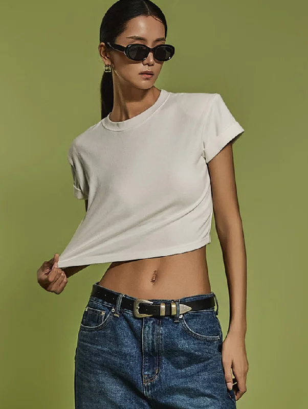 E3609 Fleece-lined Crop Top