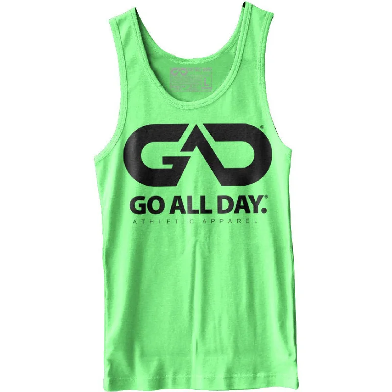 GO ALL DAY® Unisex Tank (Neon Heather Green)