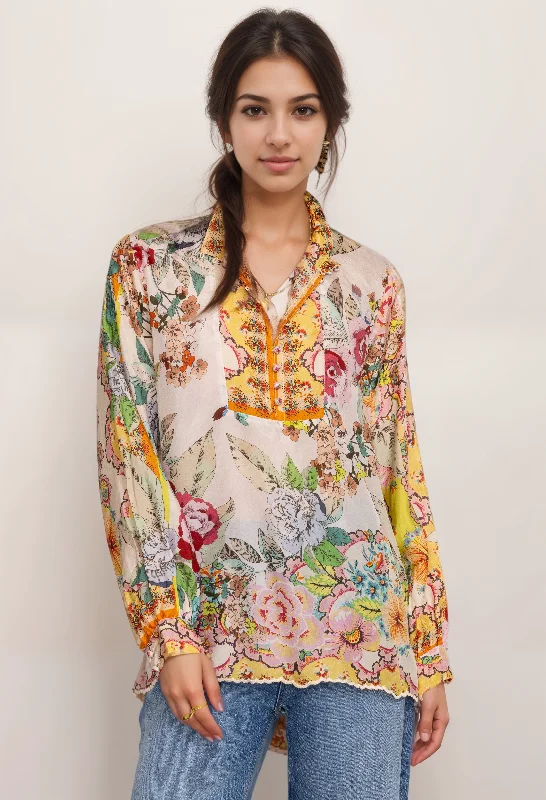 Johnny Was Rossy Abby Floral Blouse C12624 Boho Chic