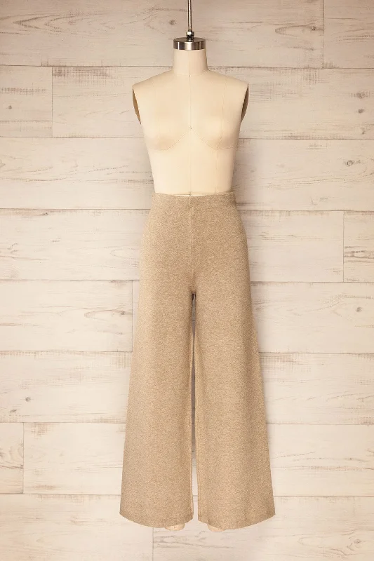 Jimina | Taupe Wide Leg Loung Pants