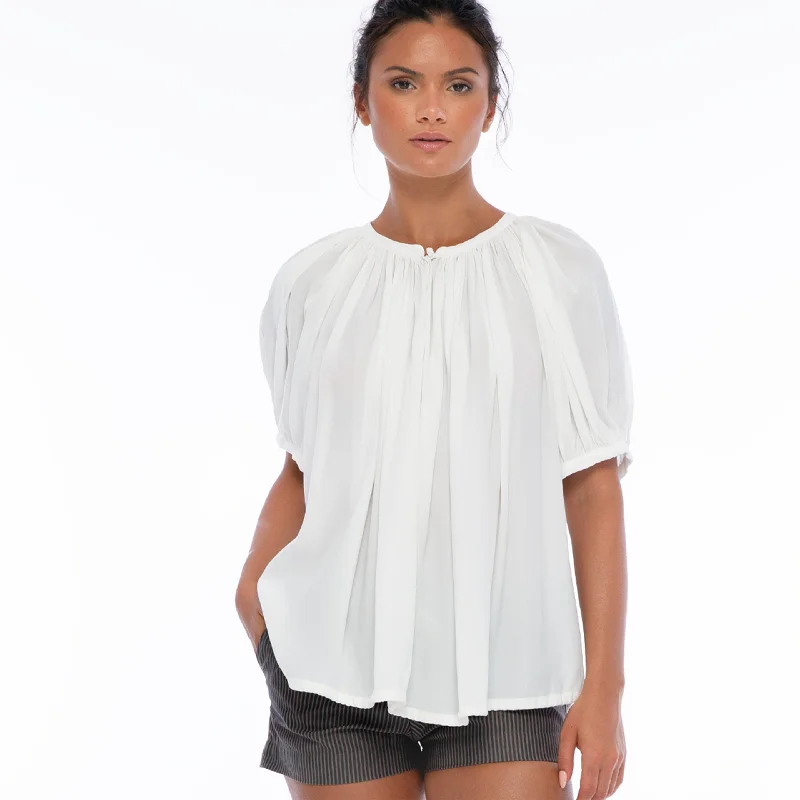 MARTHA BLOUSE QS | Rayon Fujette Crepe