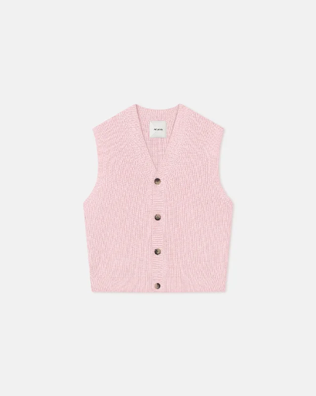 Terence - Cashmere-Blend Vest - Light Pink