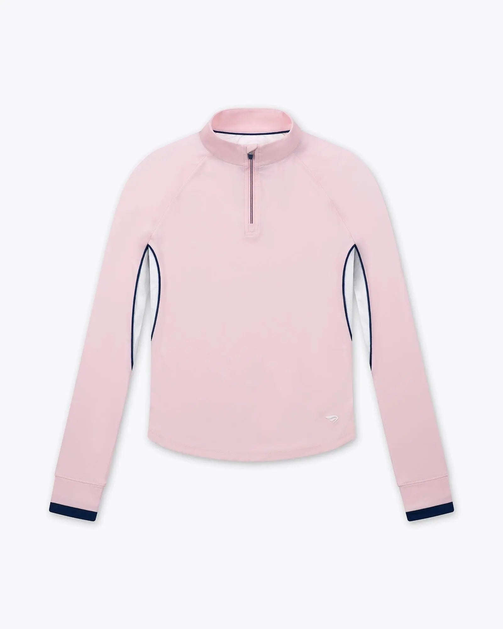 Taylor Long Sleeve Half Zip Top - Light Pink