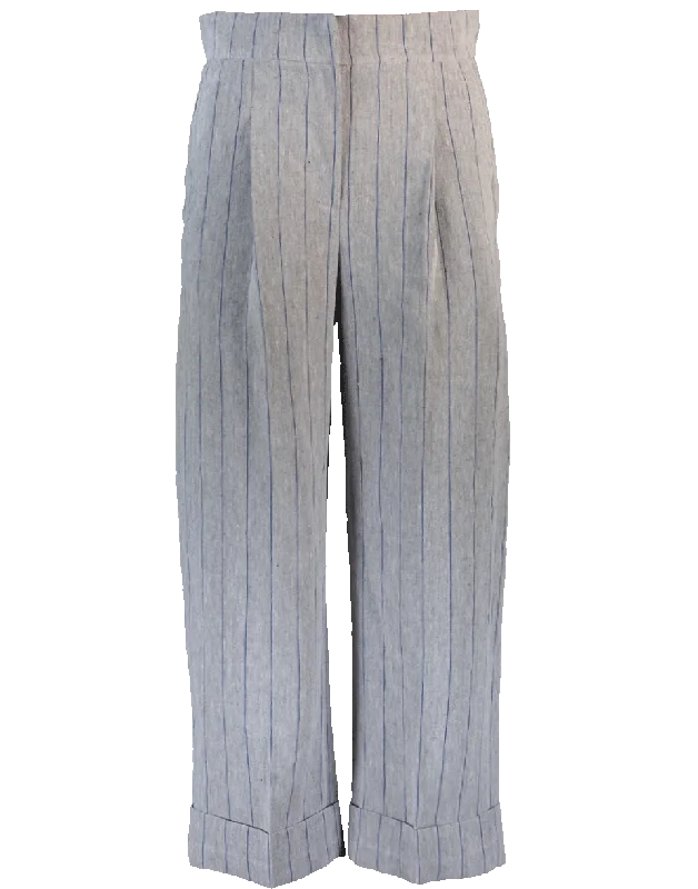 Wide Leg Pinstripe Pant