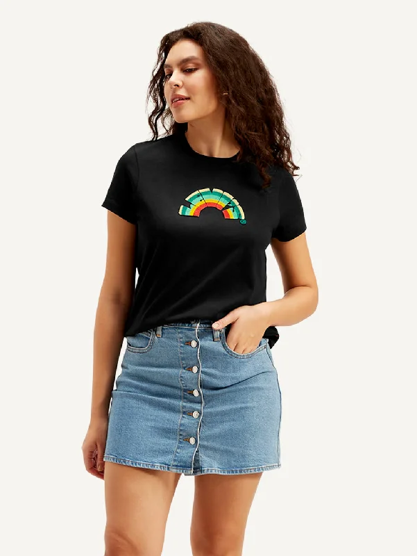 Women's Graphic Print Crew Neck T-shirt