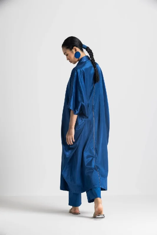 V Neck Kaftan - Electric Blue