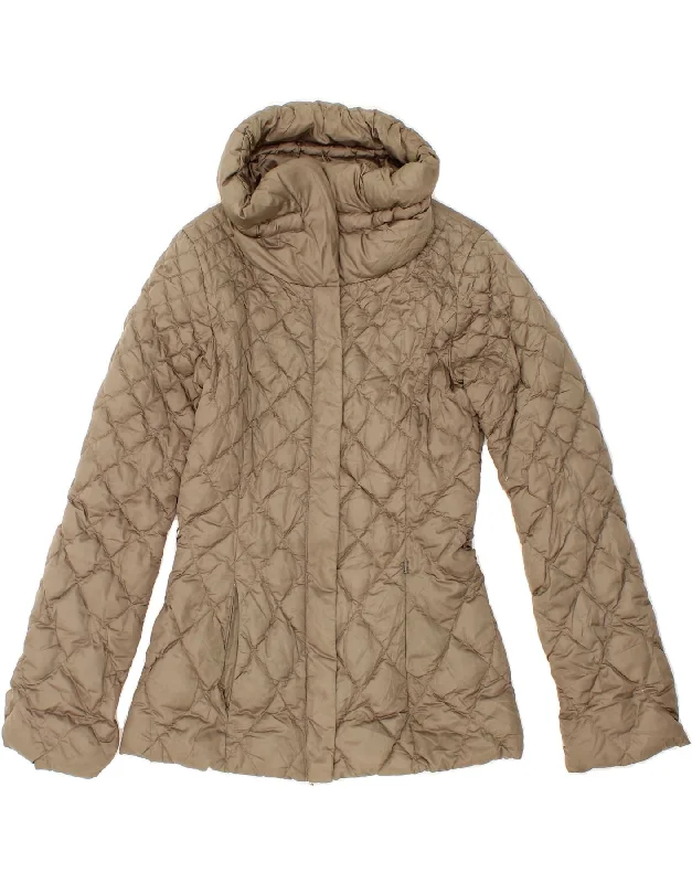 TRUSSARDI JEANS Womens Padded Jacket UK 8 Small Beige