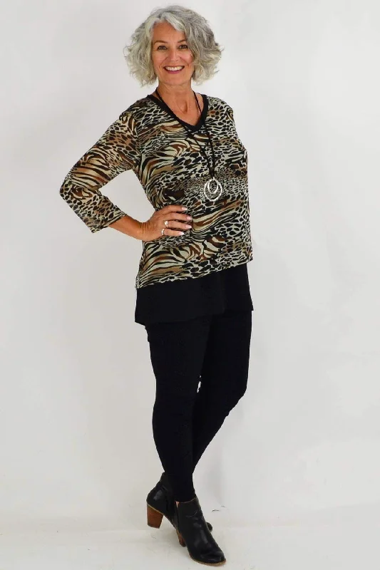 Annie Animal Print Tunic Top