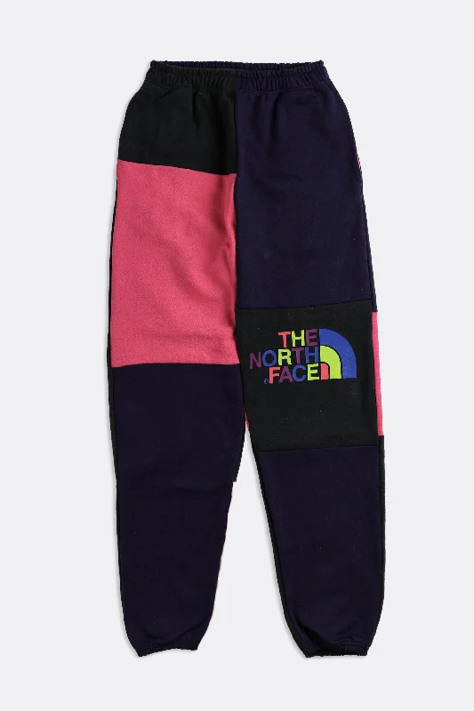 Unisex Rework North Face Patchwork Sweatpants - XS