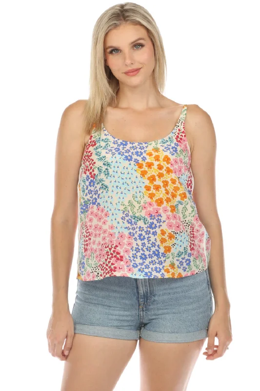 Johnny Was Jade Astrid Silk Cami Top Boho Chic L13624