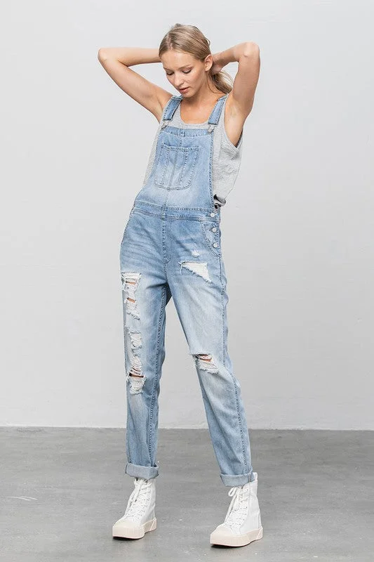 Insane Gene Heavy Body Premium Destroyed Denim Overalls