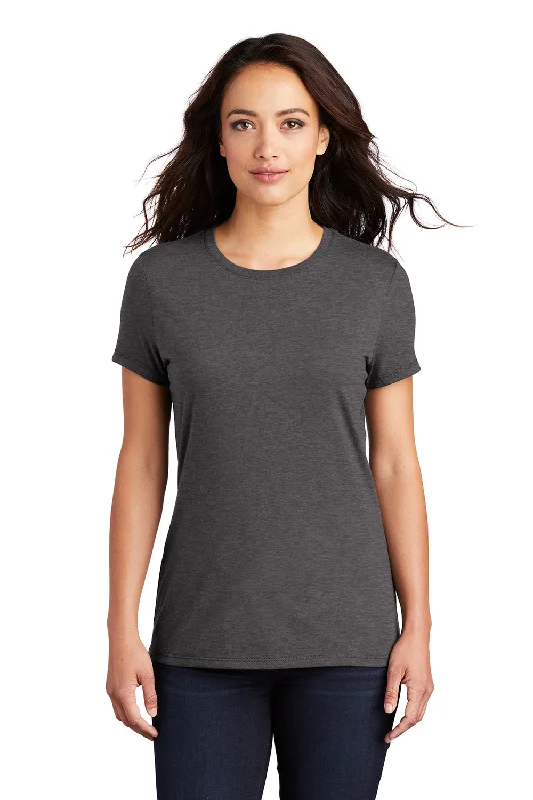 District Womens Perfect Tri Short Sleeve Crewneck T-Shirt - Heather Charcoal Grey